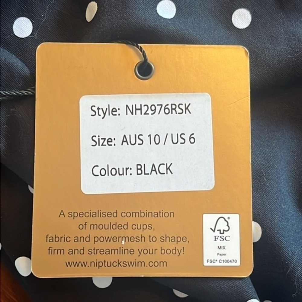 Brand New Nip Tuck Swim Polka Dot Black & White Slimming Tummy Control Swimsuit - Picture 11 of 15